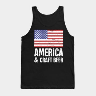 American Flag And Craft Beer Tank Top